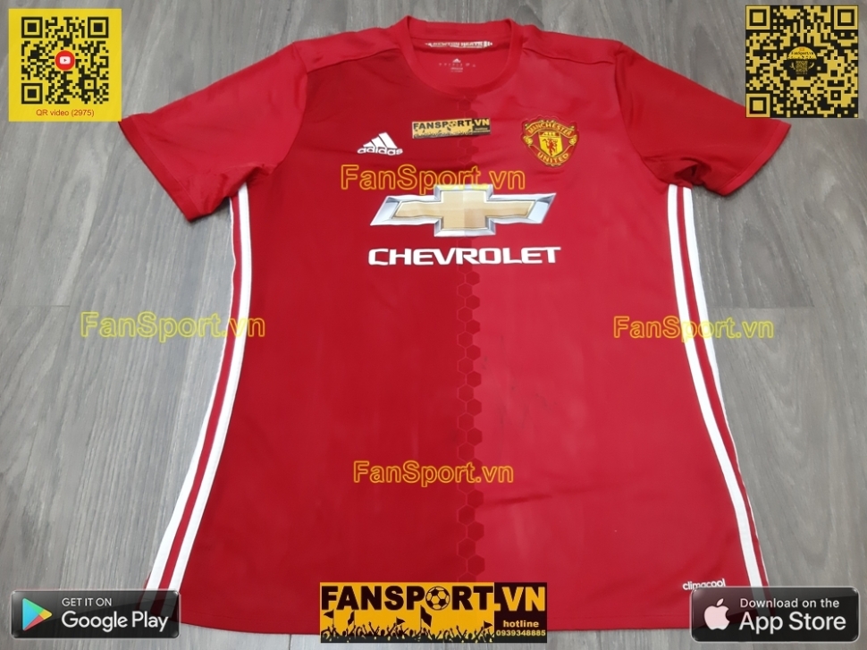 Box Bailly signed Manchester United 2016-2017 home shirt jersey AI6720