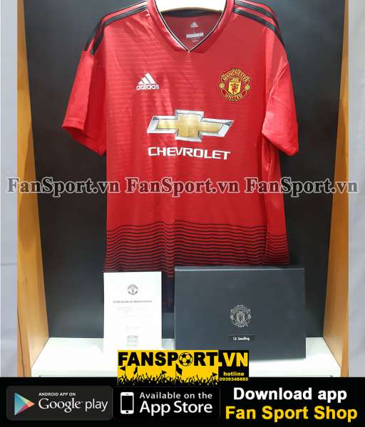 Box Smalling signed Manchester United 2018-2019 home shirt jersey red