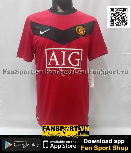 Áo đấu Manchester United 2009-2010 home shirt jersey red BNWT