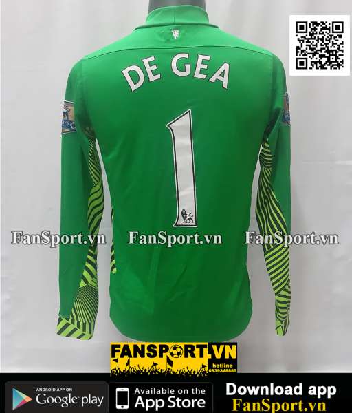 Áo De Gea 1 Manchester United 2011-2012 home goalkeeper green 423964