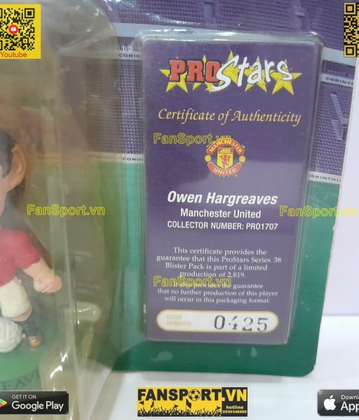 Tượng Hargreaves 4 Manchester United 2007 2008 2009 corinthian PRO1707