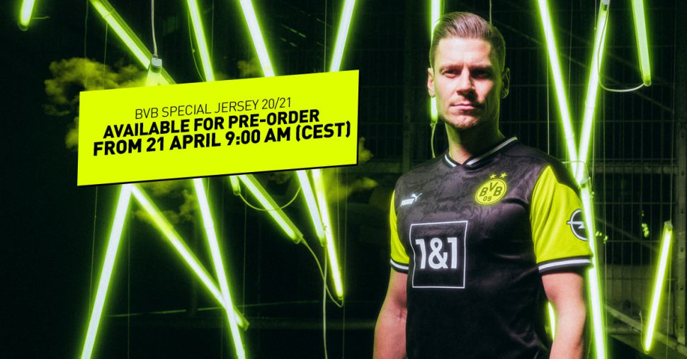 Box áo Dortmund 2021 special shirt NULLNE90N limited Puma jersey set