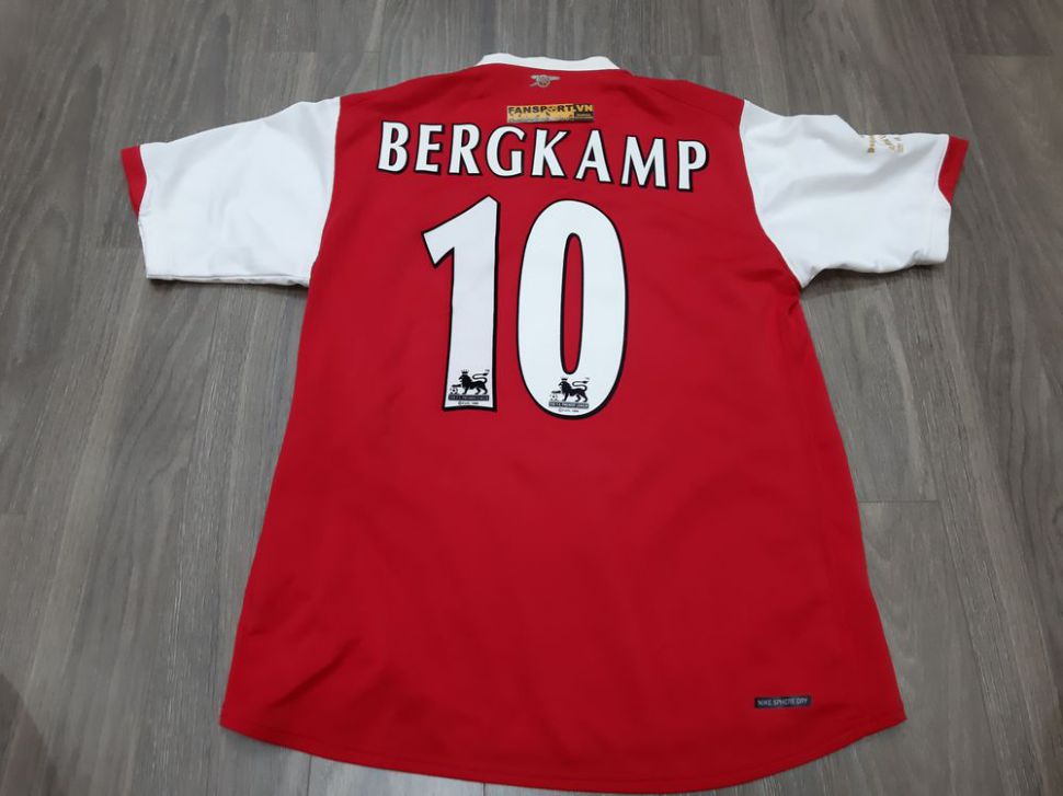 Áo Bergkamp 10 Arsenal testimonial 2006 home shirt jersey 2007 2008 M