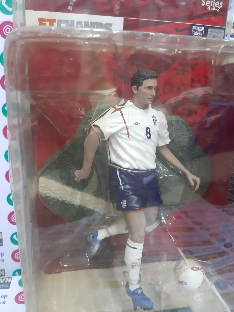 Tượng Lampard England 2005 2006 2007 home white FT Champs series 4-4-2