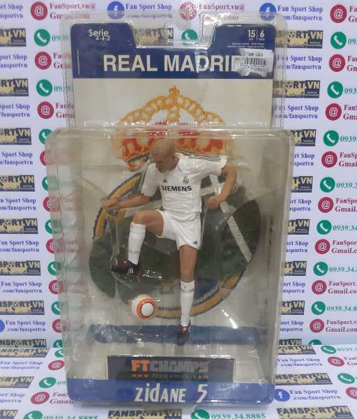 Tượng Zidane 5 Real Madrid 2005 2006 home white FT Champs series 4-4-2