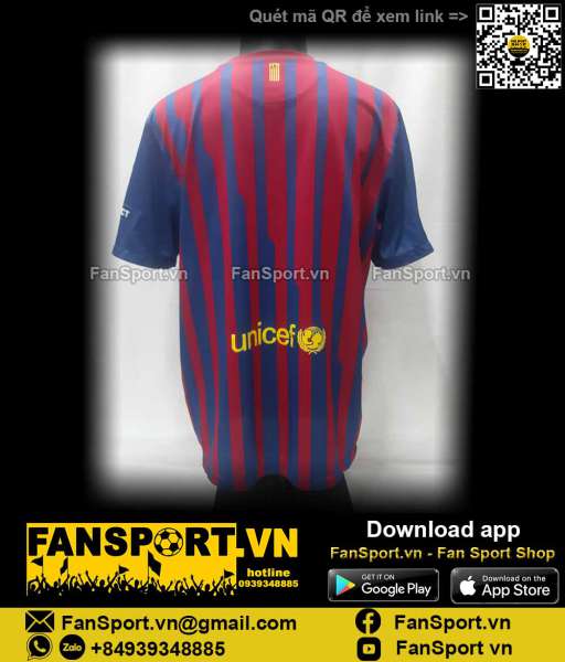 Áo đấu Barcelona UEFA Super Cup 2011 home shirt jersey 2012 419877