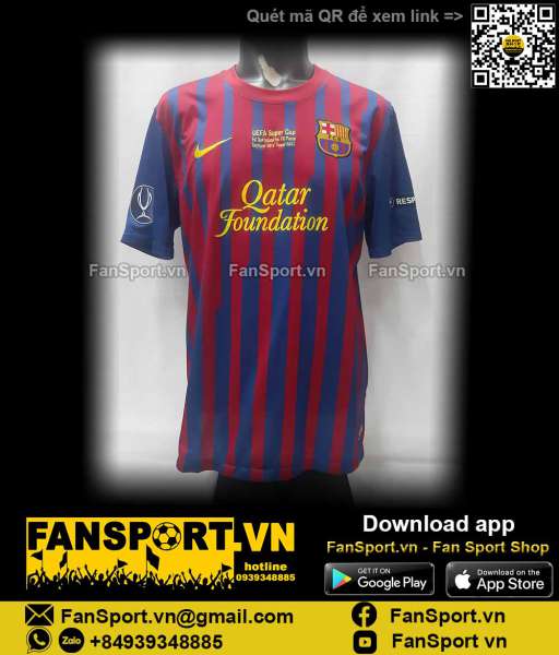 Áo đấu Barcelona UEFA Super Cup 2011 home shirt jersey 2012 419877
