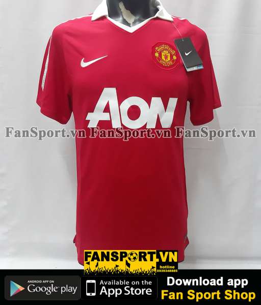 Áo đấu Manchester United 2010-2011 home shirt jersey red BNWT