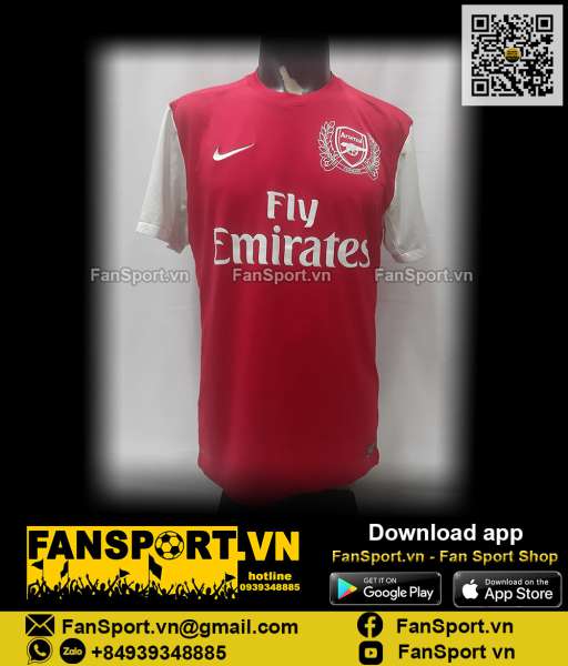 Áo đấu Arsenal 2011-2012 home shirt jersey red 423980 Nike