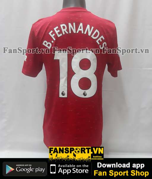 Áo Fernandes 18 Manchester United 2020 2021 home shirt jersey red