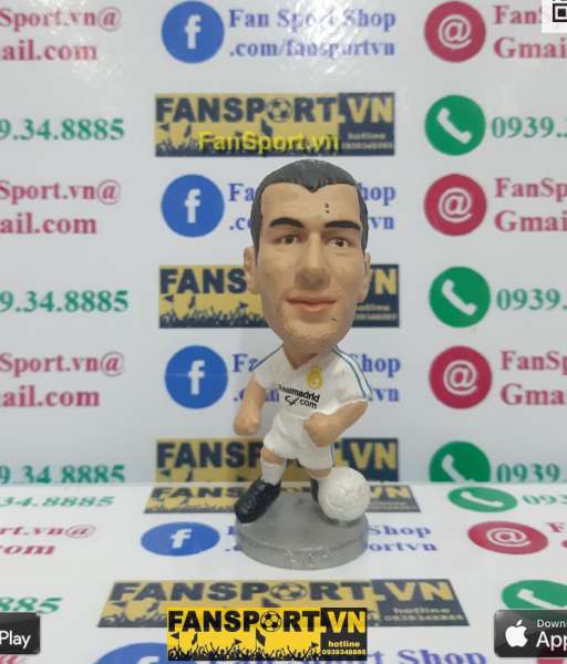 Tượng Zinedine Zidane 5 Real Madrid 2004-2005 home white pocket sport