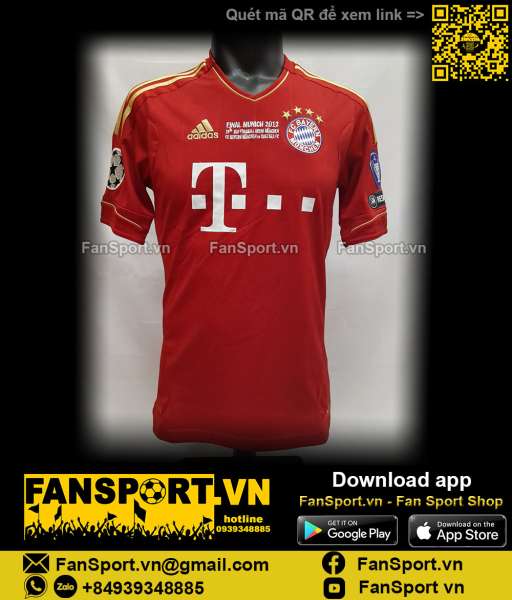 Áo Bayern Munich Champion League 2012 home shirt jersey 2011 V13554