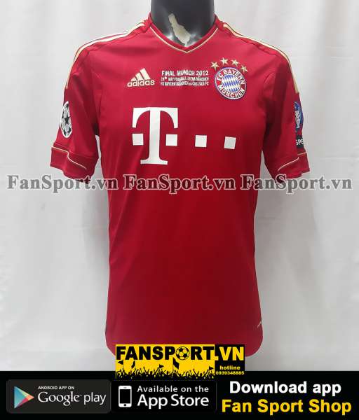 Áo Bayern Munich Champion League final 2012 home shirt jersey 2011 red
