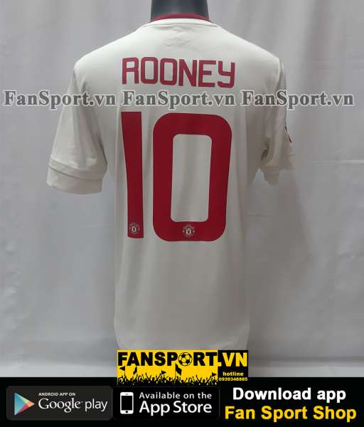Áo Rooney 10 Manchester United FA cup final 2016 away shirt shirt 2015