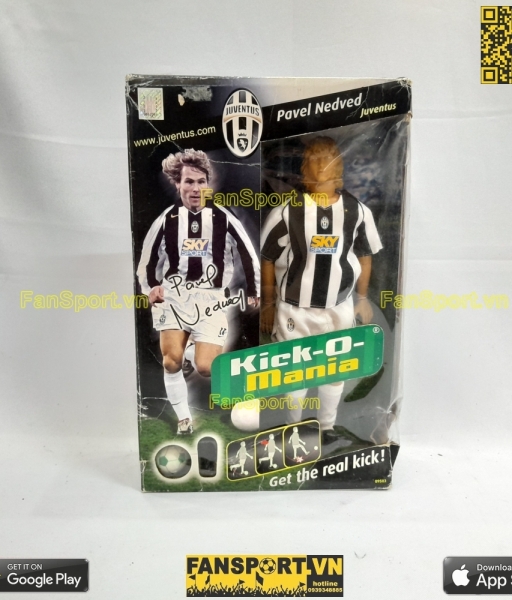 Tượng Pavel Nedved 11 Juventus 2004 2005 home Kick-O-Mania figures box
