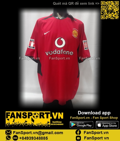 Áo đấu Manchester United FA Cup Final 2004 home shirt jersey 2002 2004