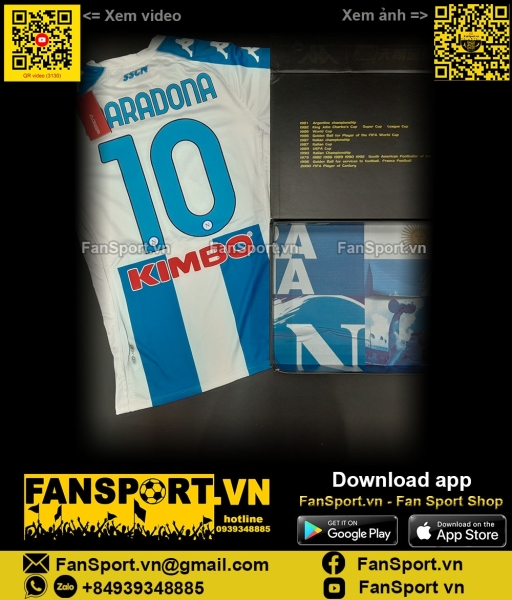 Box Diego Maradona 10 Napoli 2020-2021 home shirt jersey Kappa 3119ZCW