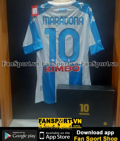 Box Diego Maradona 10 Napoli 2020-2021 home shirt jersey Kappa limited