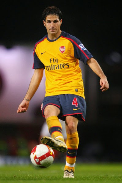 Áo đấu Fabregas 4 Arsenal 2008-2009 away shirt jersey yellow
