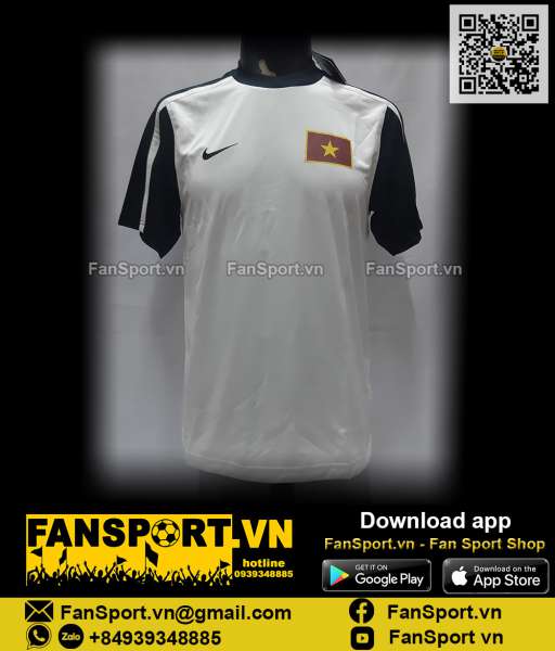 Áo đấu Việt Nam 2011 away nike shirt jersey white trắng U19 339812