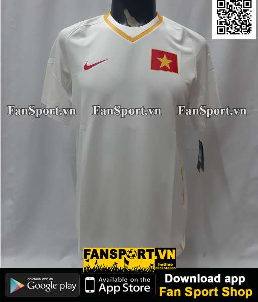 Áo đấu Việt Nam 2009 away white shirt jersey Vietnam Nike BNWT 384725
