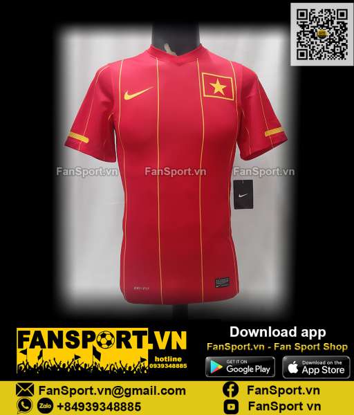 Áo Việt Nam 2010-2011 home đỏ shirt jersey Vietnam Nike 379622 player 
