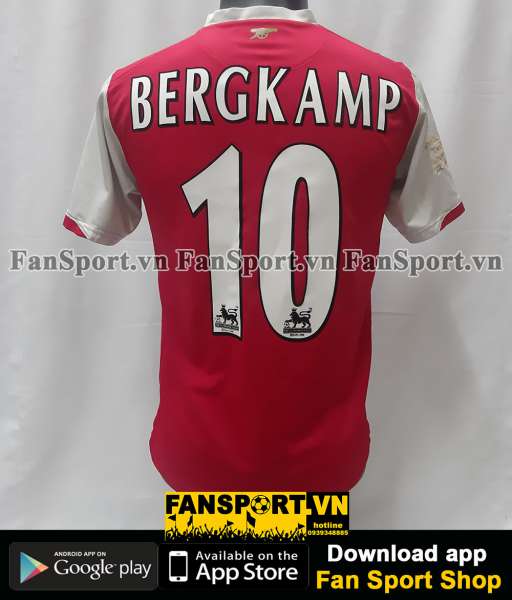 Áo Bergkamp 10 Arsenal testimonial 2006 home shirt jersey 2007 2008