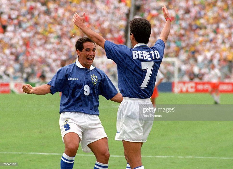 Áo đấu Brazil World Cup 1994 away shirt jersey blue 1995 1996 Umbro