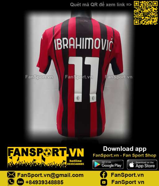 Box Ibrahimovic AC Milan 2021-2022 home shirt jersey authentic 764749