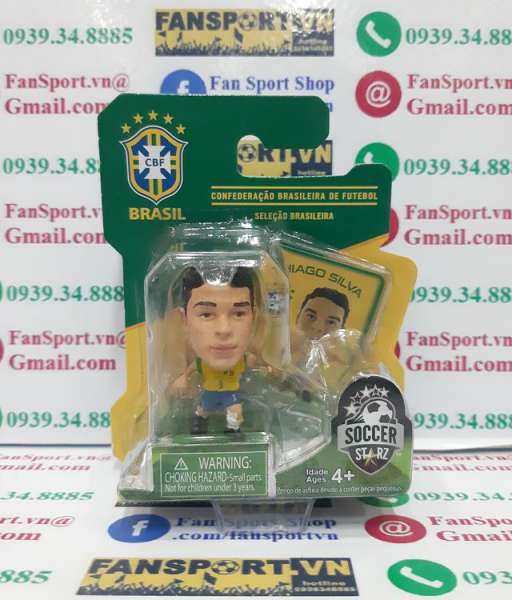 Tượng Thiago Silva 3 Brazil 2014 2015 2016 home yellow Soccerstarz