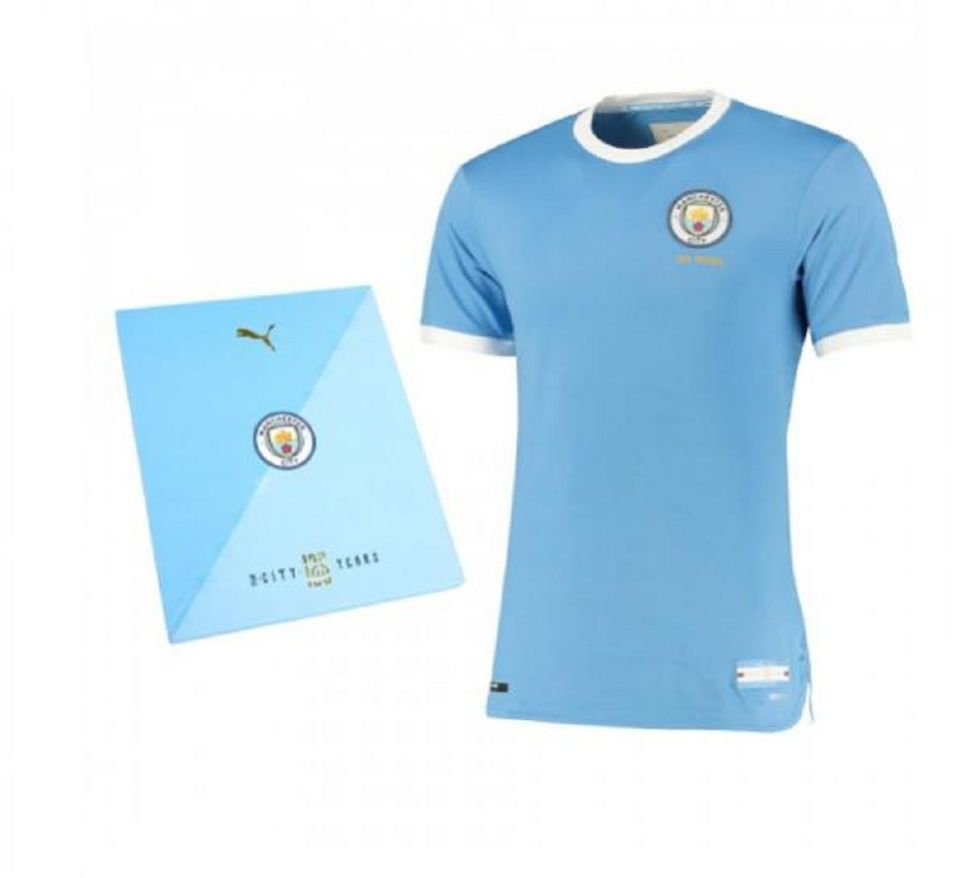Box áo Manchester City 125 Year Anniversary Authentic Jersey 2019 2020