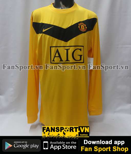 Áo thủ môn Manchester United 2009-2010 third yellow goalkeeper shirt