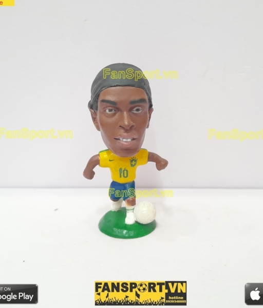 Tượng Ronaldinho 10 Brazil 2010 2011 home yellow kodoto ball
