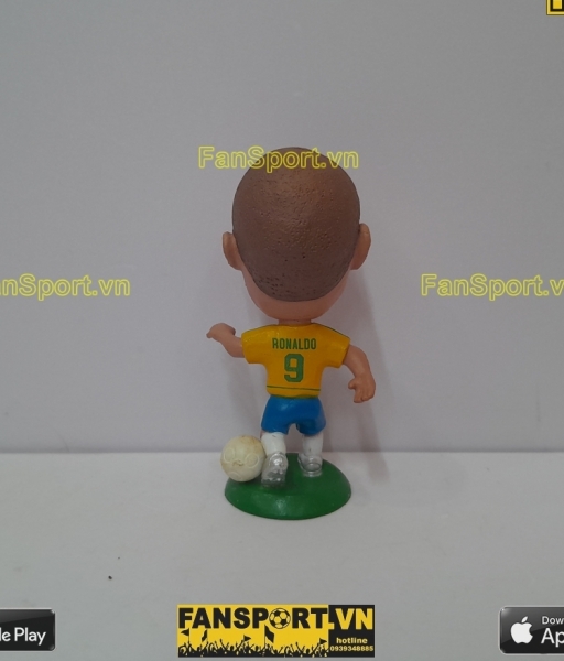 Tượng Ronaldo 9 Brazil 2002 2003 2004 home yellow kodoto ball