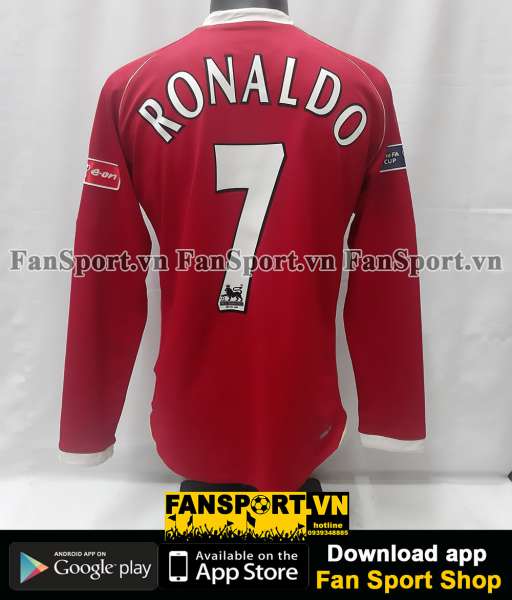 Áo Ronaldo Manchester United FA Cup final 2007 home shirt jersey 2006