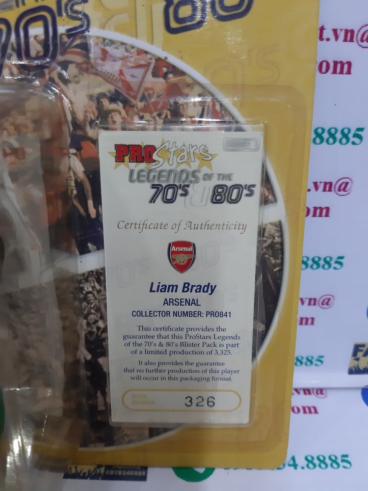 Tượng Liam Brady 7 Arsenal 1967 1978 home corinthian PRO841 Series 1