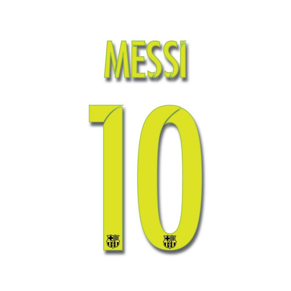 Font Messi 10 Barcelona 2016 2017 Third Nameset Green Official Tên Số