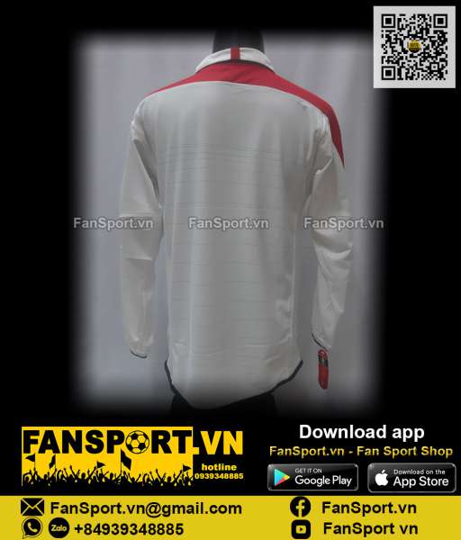 Áo England 2003-2004-2005 home shirt jersey white long sleeves BNWT
