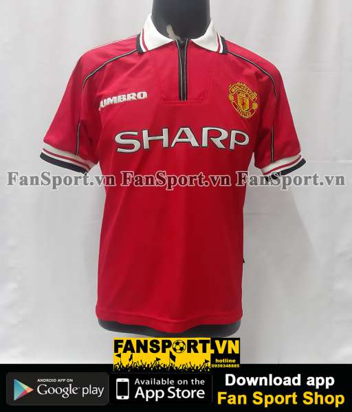 Áo đấu Manchester United 1998-1999-2000 home shirt jersey