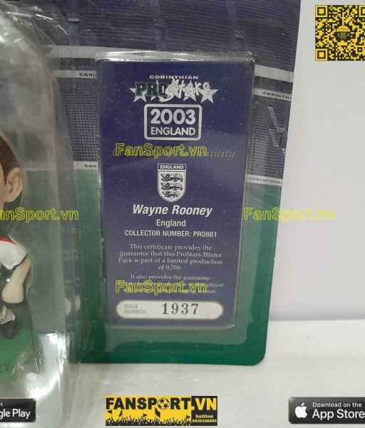 Tượng Rooney 9 England 2003 2004 2005 home corinthian PRO881 1624