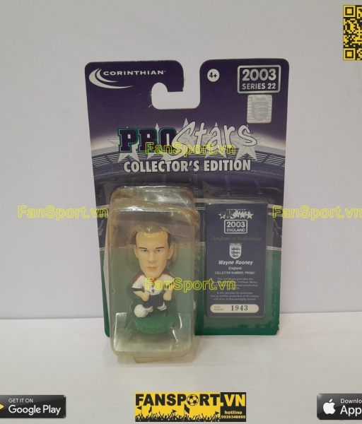 Tượng Rooney 9 England 2003 2004 2005 home white corinthian PRO881 anh