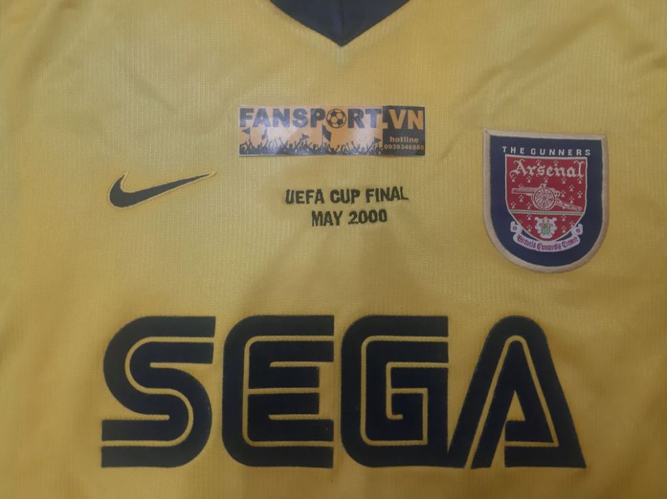 Áo Bergkamp 10 Arsenal UEFA Cup final 2000 away shirt jersey 1999
