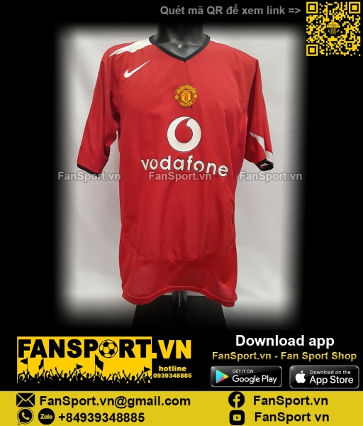Áo Manchester United Community Shield 2004 home shirt jersey 2005 2006