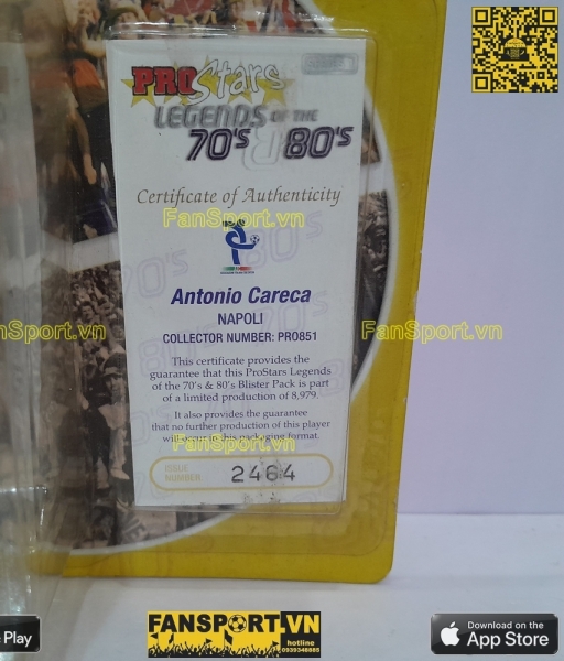 Tượng Antonio Careca 9 Napoli 1988 1990 home corinthian PRO851 blister