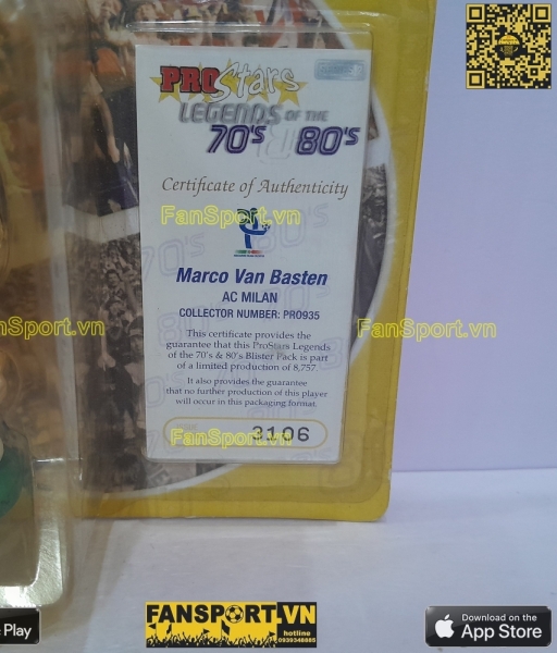 Tượng Marco Van Basten 9 AC Milan 1988 1990 away corinthian PRO935