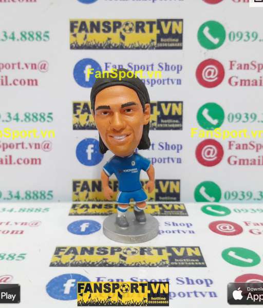 Tượng Radamel Falcao 9 Chelsea 2015-2016 home blue soccerwe