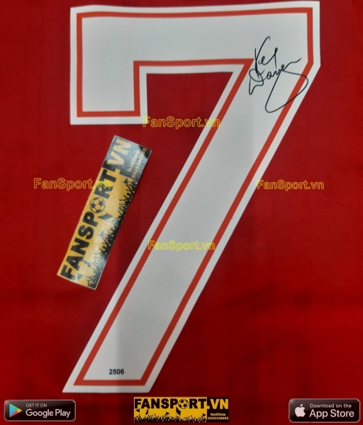 Box áo Dalglish 7 signed Liverpool 1985 1986 home double winner shirt