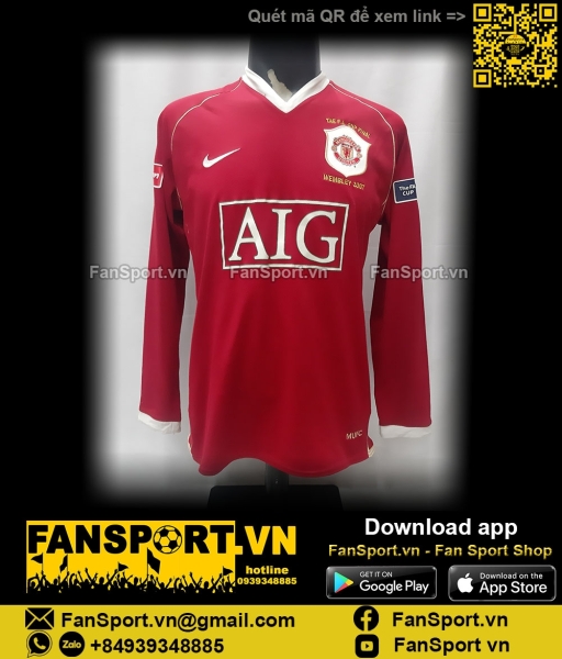 Áo Ronaldo Manchester United 2006 2007 home shirt jersey 146815 long