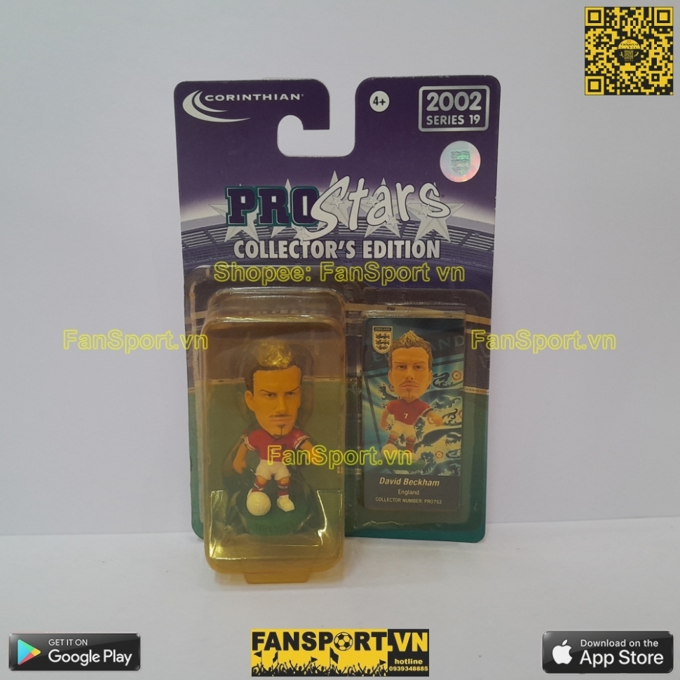 Tượng Beckham 7 England 2002 2003 2004 away corinthian PRO753 blister