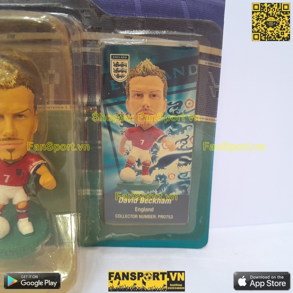 Tượng Beckham 7 England 2002 2003 2004 away corinthian PRO753 blister